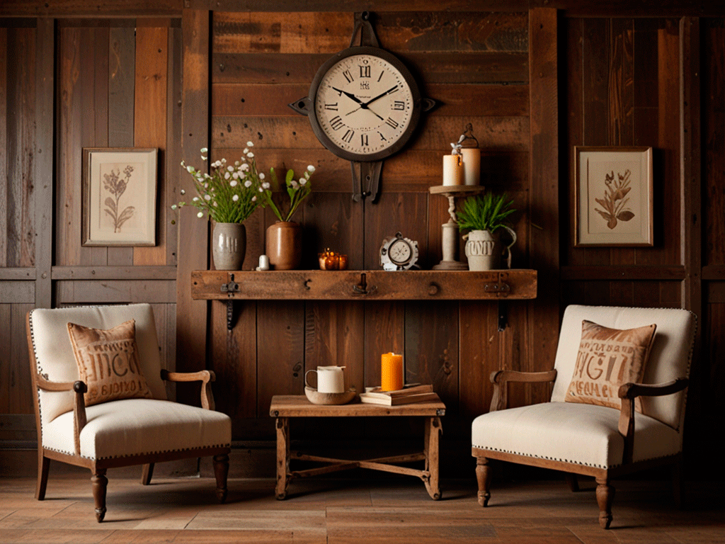 Incorporating-Natural-and-Vintage-Elements-to-your-rustic-wall-decoration
