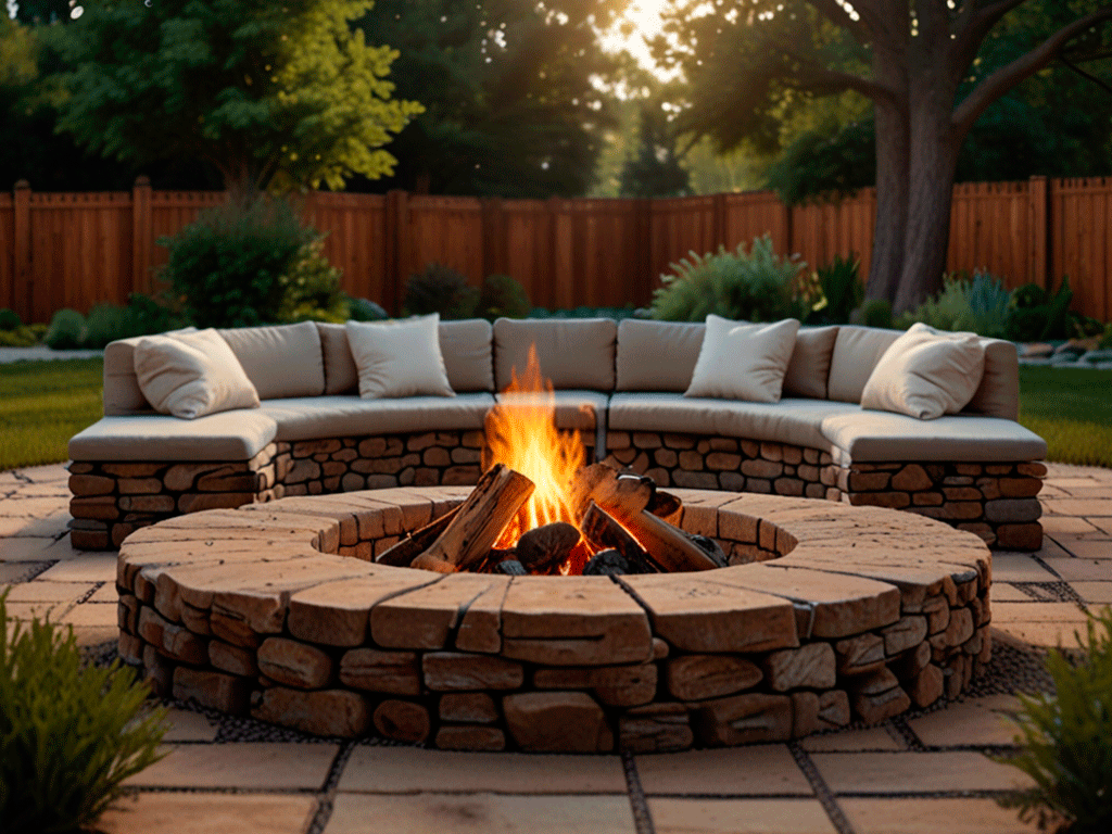Rustic-Log-Fire-Pit